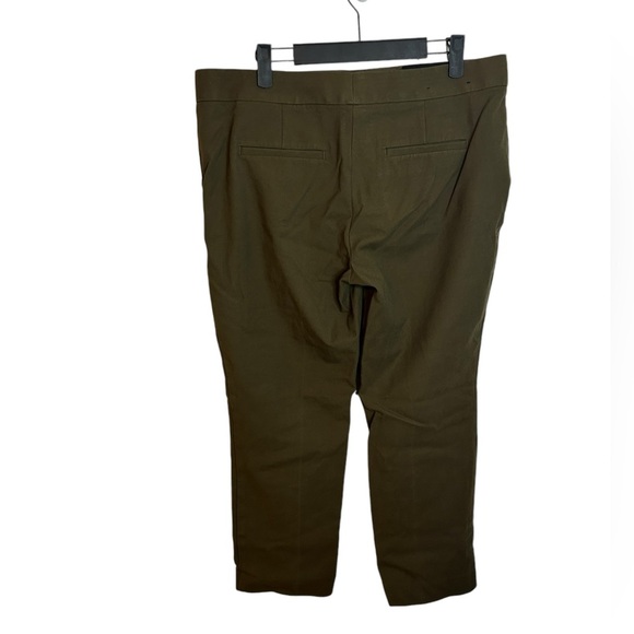 Ann Taylor Olive Green Devin Fit Ankle Trousers - Picture 3 of 6